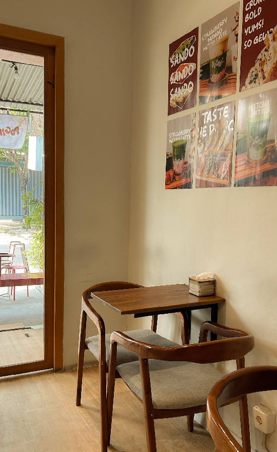 Pochi cafe Instagram post — matcha and Japanese sandos in Bali
